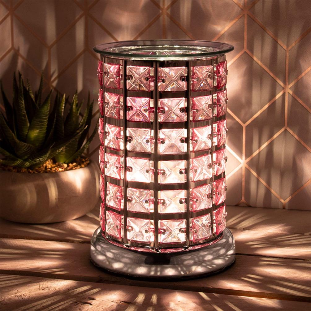 Desire Aroma Desire Silver & Pink Crystal Touch Electric Wax Melt Warmer Extra Image 1